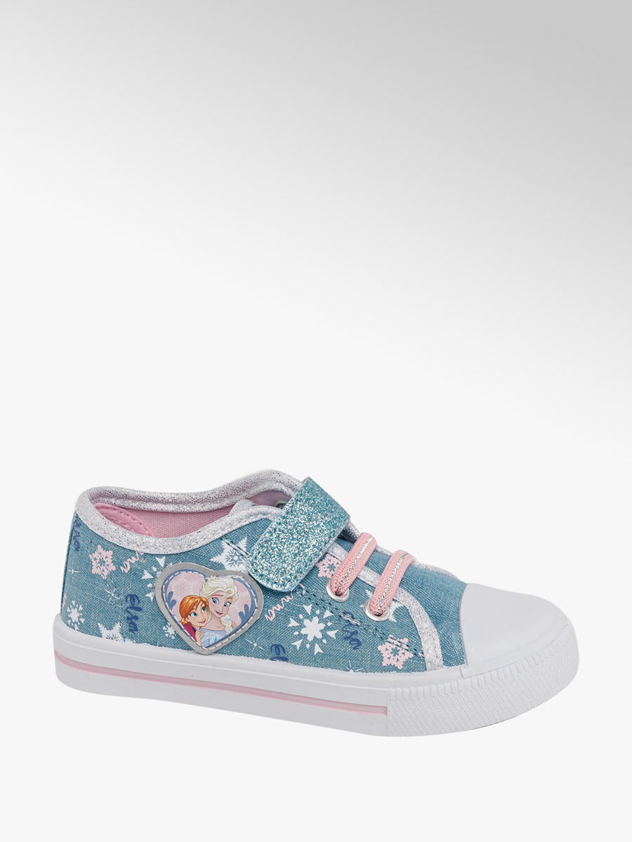 Mädchen Klettschuhe von Frozen in silber Hausschuh von Disney Frozen in pink DEICHMANN